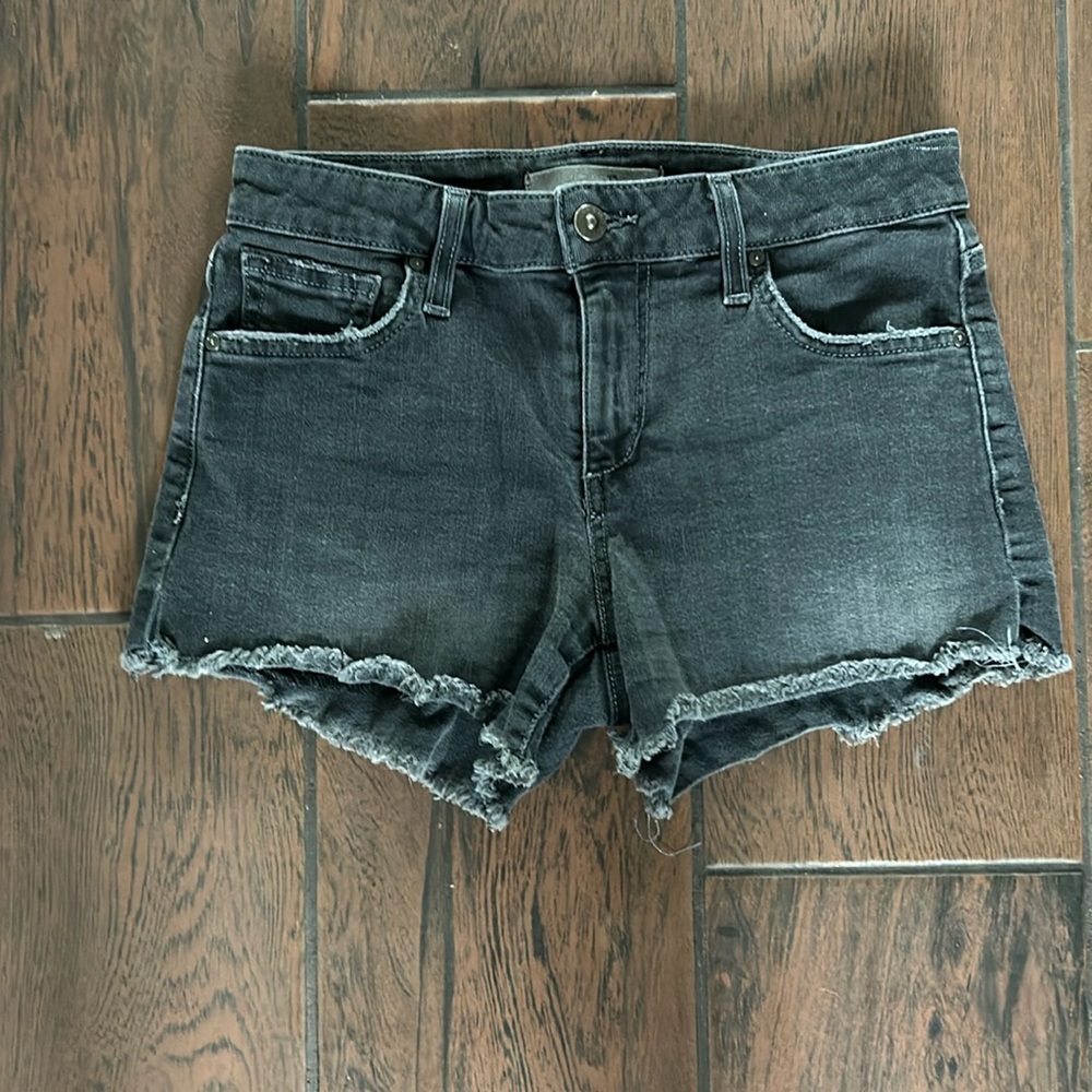 Joe’s Jeans faded black denim shorts